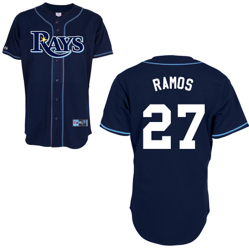 Cesar Ramos #27 Youth Baseball Jersey-Tampa Bay Rays Authentic Alternate 2 Navy Cool Base MLB Jersey